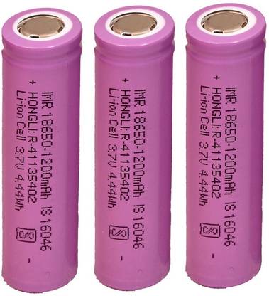 CONSONANTIAM 1200 mah lithium ion battery, 3.7 volt rechargeable battery, 18650 battery 3.7v  Battery