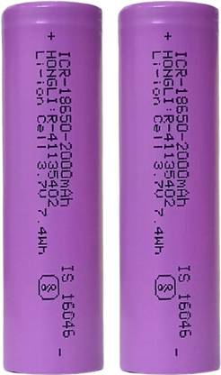 Floricx 3.7V ICR 18650 2000mAh Lithium Ion Rechargeable  Multicolor  Battery