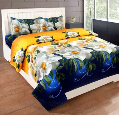Decorum 160 TC Cotton Double Printed Flat Bedsheet