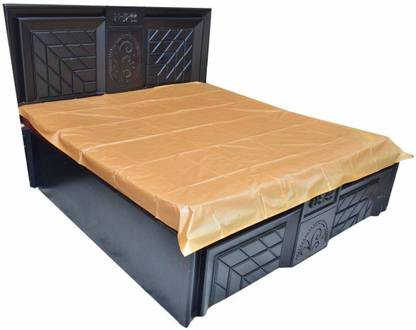 B B INDUSTRIES 1 TC Polyester Double Solid Fitted (Elastic) Bedsheet
