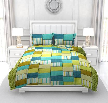 HKHD Microfiber Double Flat 140 TC Printed Bedsheet
