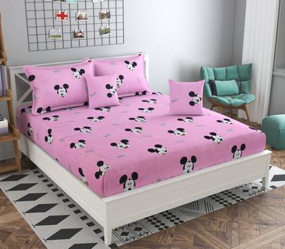 ilecto 240 TC Cotton Double Printed Flat Bedsheet