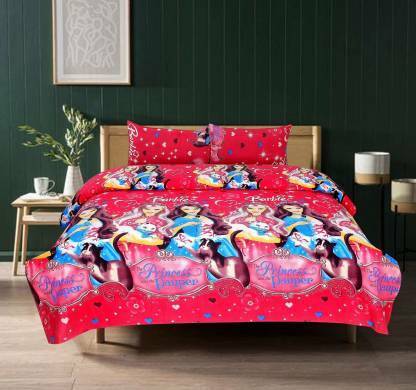 Makhija 1 TC Polycotton Double Printed Flat Bedsheet