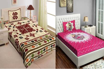 150 TC Cotton Single Jaipuri Prints Bedsheet