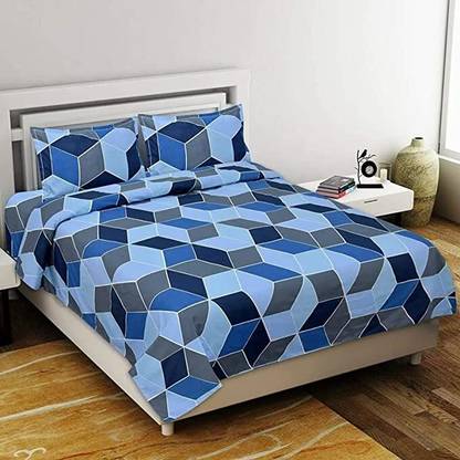 Kenya 180 TC Cotton Double 3D Printed Flat Bedsheet