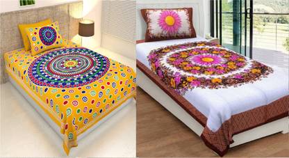 150 TC Cotton Single Jaipuri Prints Bedsheet