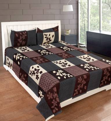 aniket 180 TC Cotton Double Printed Flat Bedsheet