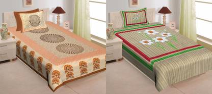 150 TC Cotton Single Jaipuri Prints Bedsheet