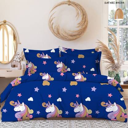 Diamond Gallery Cotton Double Fitted (Elastic) 220 TC Floral Bedsheet