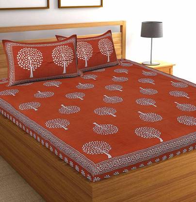 ChoiceUnique 200 TC Cotton Double Printed Flat Bedsheet