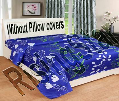 RisingStar Microfiber Double Flat 160 TC 3D Printed Bedsheet