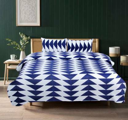 Makhija 1 TC Polycotton Single Self Design Flat Bedsheet