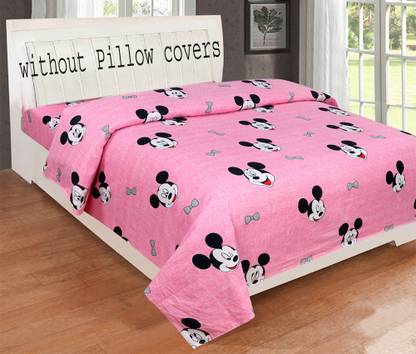 RisingStar Microfiber Double Flat 140 TC 3D Printed Bedsheet