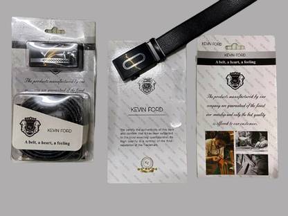 Men Black Synthetic Belt