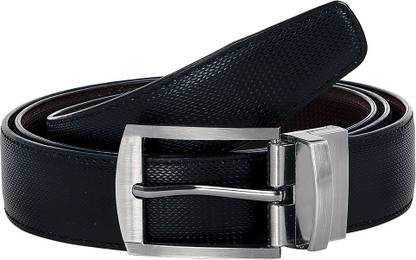 Men Black Artificial Leather Belt