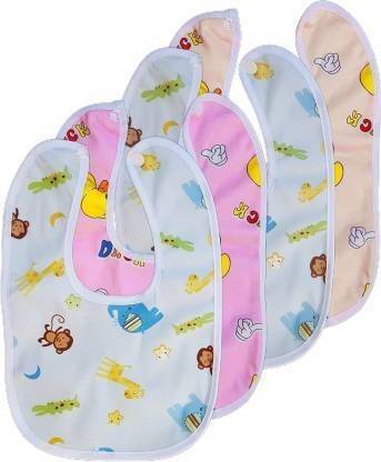 smilykid Baby Button Bibs Apron for Feeding and Drooling Cute Animated