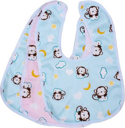 Buddsbuddy Combo of 3 Deluxe Waterproof Baby Cotton Snack Bibs