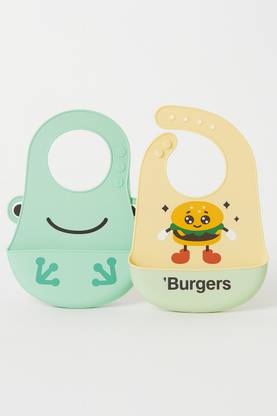 KIDS BASIC Baby Bibs | Waterproof Feeding Bibs with Food Catcher | BPA-Free & Adjustable