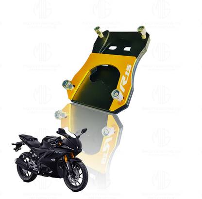 Moto Genius Heavy Duty Side Stand Extender for R15 V4 | Parking Support (Yellow) Bike Crash Guard