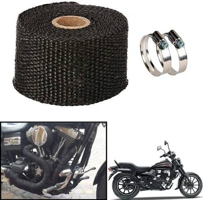 HALLOWS Universal Silencer Wrap Heat Shield Protector Compatible Bajaj Avenger 150Street Bike Exhaust Heat Shield