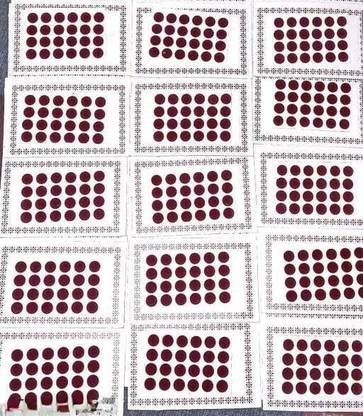 PRASADHKAM Women & Girl Forhead (Pack Of 15) Plane Bindi Maroon Bindis