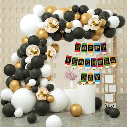 Rozi Decoration Solid Happy Teachers Day Decoration Items for Madam, Sir, Teacher Day Decoration Balloon Bouquet