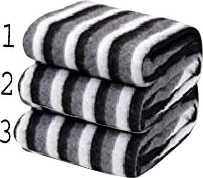 Striped Single Fleece Blanket