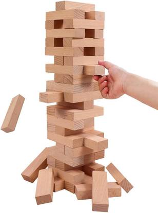 arovemic No-1 Gaming Classic Jenga, Hardwood Blocks, Stacking Tower Game For Kids