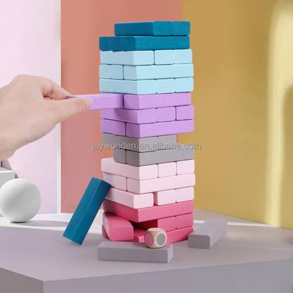 Dorytoys Jumbo Colorful Foam Jenga Game – Party Game Set