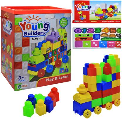 Ekta Young Builders Set-1 Blocks & Bricks Toy Game