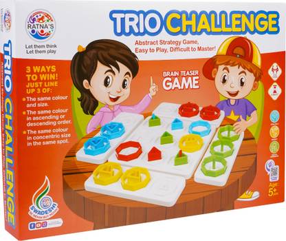 Ratnas Trio Challenge Brain Teaser Strategy & War Games Board Game (1950) Strategy & War Board Game