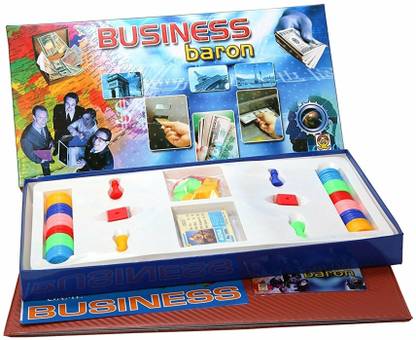 Gift Collection Business Baron Board Game With Playing Board And Business Coins Money & Assets Board Game