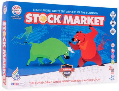 RATNA'S Original Stock Market The Board Game Where Money Making Is A Child's Play|Learn About Different Aspects Of The Economy With This Amazing Board Game. Money & Assets Board Game