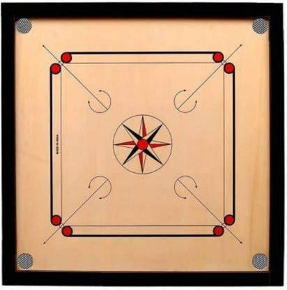 Kalindri Sports 32 inch with 1.5"×1.25" Frame 4 mm Ply with Carrom Accessories 80 cm Carrom Board