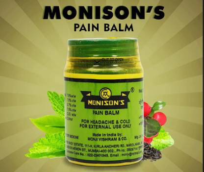 Monison Monisons Pain Relief Balm – Ayurvedic Solution for Pain & Cold Relief Balm