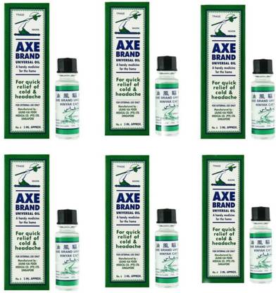 Axe Brand Universal Oil 3ml Pack of 6 [Made in SINGAPORE] Liquid