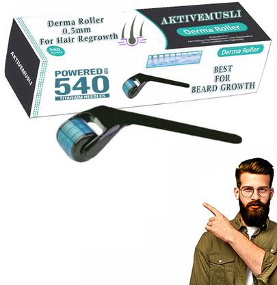 Aktivemusli Derma Roller 0.5mm for Anti-aging, Acne Scars, Open Pores Removal