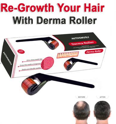 Aktivemusli Derma Roller for Men | For Scalp & Beard | 540 Micro 0.5mm