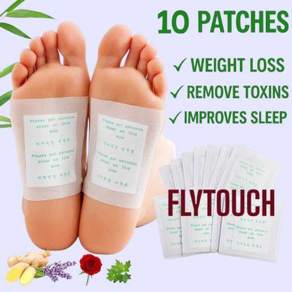 FlyTouch Detox Foot Pads with Tourmaline and Bamboo Vinegar for Improved Well-being