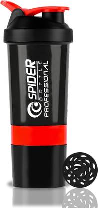 Pack of 1 Gym Shaker Bottle with Storage Compartment and Blender Ball|Protein Shaker 500 ml Shaker Plastic
