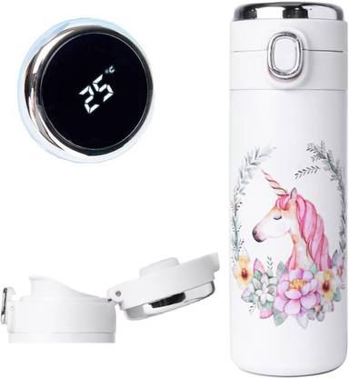 Iktu Unicorn Design Temperature Display Flask SUS304 Vacuum Insulated Bottle 420 ml Steel, Plastic Flask