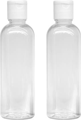 joyus 200ml Empty Clear Plastic Bottles Refillable Pack of 2 200 ml Bottle