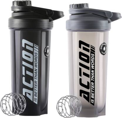 ZYRO Combo of 2pc Gym Shaker Bottle, Mixer Ball, LeakProof, Food Grade, BCAA, Yoga 750 ml Shaker