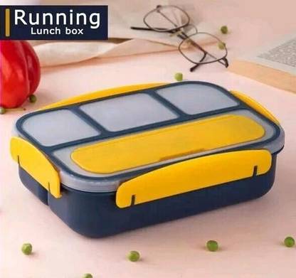 HM EVOTEK Traditional Hand Painted Lunch and Tiffin Boxes 3 Part (Multicolor )18 2 Containers Lunch Box