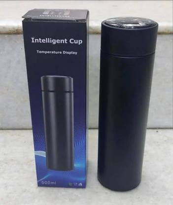 Pack of 1 LED Indicator DisplaY Wall Temperature Water Bottle 500 ml Flask Steel