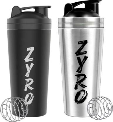 ZYRO 304 Stainless Steel Gym shaker Bottle with Steel Ball, Gym, Food Grade, Sports 750 ml Shaker