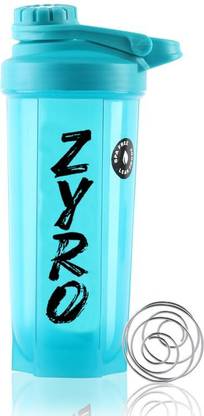 ZYRO Bolt Gym Sipper Bottle with Stainless Steel Mixer Ball for Lump Free Shakes 700 ml Shaker