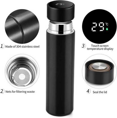geutejj Smart Bottle with LED Temperature Display with Touch Screen Smart 372 500 ml Bottle