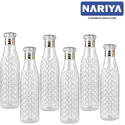 nariya DIAMOND WATER BOTTLE LEAK-PROOF PLASTIC BOTTLE UNBREAKABLE TRANSPARENT BOTTLE 1000 ml