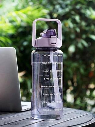 AVIRA OVERSEAS Portable Transparent Clear Water Bottle, Large Capacity Leak-Proof Sipper combo 2000 ml Bottle